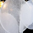 Disc hanging glass chandelier