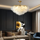 Disc hanging glass chandelier