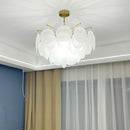Disc hanging glass chandelier
