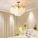 Disc hanging glass chandelier