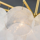 Disc hanging glass chandelier