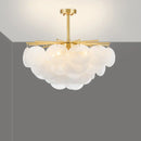 Disc hanging glass chandelier