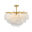 Disc hanging glass chandelier