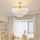 Disc hanging glass chandelier