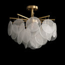 Disc hanging glass chandelier