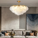Disc hanging glass chandelier