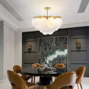 Disc hanging glass chandelier