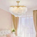 Disc hanging glass chandelier