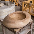 Noce Brown Hand Carved Travertine Vessel Sink 16x23x6