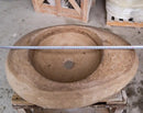 Noce Brown Hand Carved Travertine Vessel Sink 16x23x6