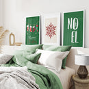 Trendy Green Christmas Holiday Art Nursery Decor by Wall Art Set