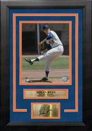 Nolan Ryan in Action New York Mets 8" x 10" Framed Baseball Photo with Engraved Autograph by Dynasty Sports & Framing