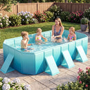 Portable Above Ground Swimming Pool with 24 Wall Panels by LJGDeals