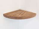 Floating Corner Shelf with Round Edge in Oak