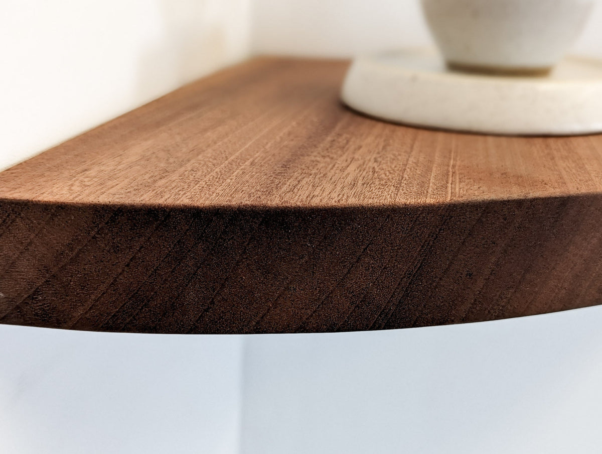 Floating Corner Shelf with Round Edge in Oak, photo 9 of 13