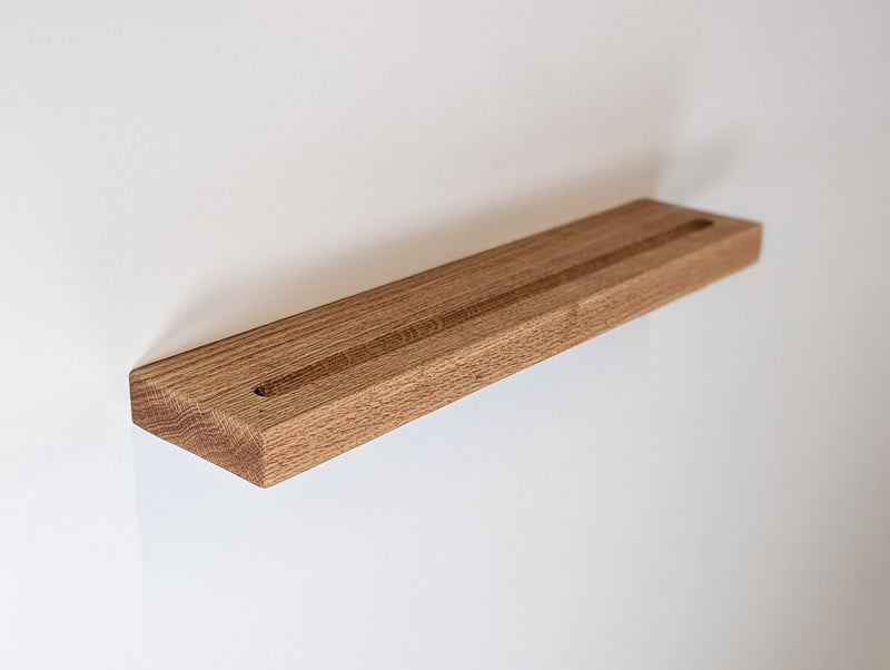 Vinyl Record Floating Shelf in Mahogany