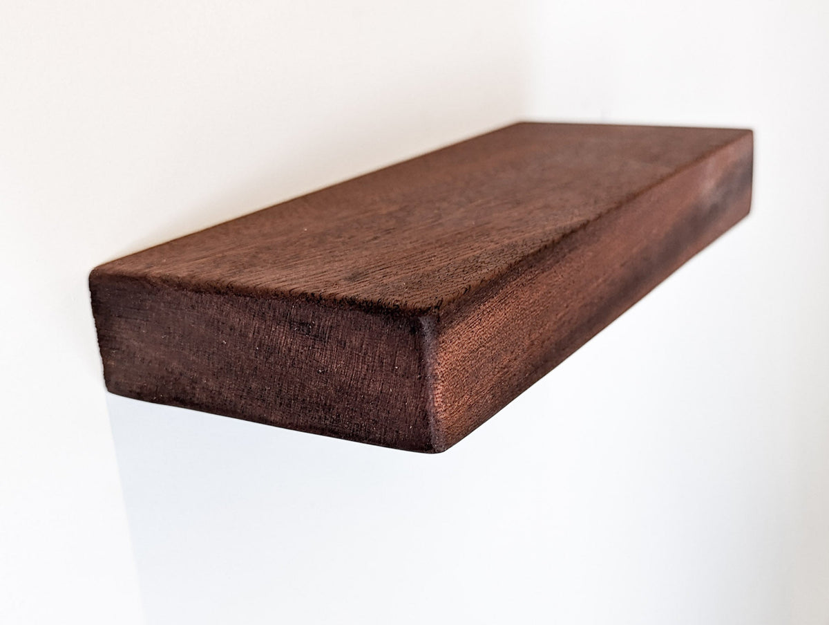 Thick Mahogany Floating Shelf in 6" to 10" lengths, photo 4 of 11