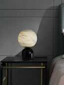 Round Alabaster Table Lamp