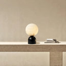 Round Alabaster Table Lamp