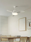 Nordic Fan Blade White Ceiling Fan Light