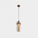 Nordic Gold Crackle Glass Pendant Light