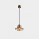 Nordic Gold Crackle Glass Pendant Light