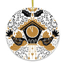 Nordic Style Cuckoo Clock with Birds Christmas Ornament
