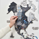 3D Wooden World Map Nordik