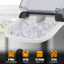 Nugget Countertop Ice Maker with Soft Chewable Pellet Ice-Silver by LJGDeals