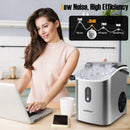 Nugget Countertop Ice Maker with Soft Chewable Pellet Ice-Silver by LJGDeals