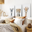 Neutral Safari Wall Art Poster Set Nursery Decor by Wall Art Set