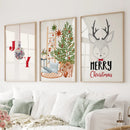 Nursery Christmas Winter Art Poster Home Decor by Wall Art Set