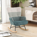 Nursery Rocking Chair with Ergonomic Armrests and High Backrest by LJGDeals