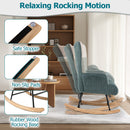 Nursery Rocking Chair with Ergonomic Armrests and High Backrest by LJGDeals