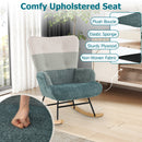 Nursery Rocking Chair with Ergonomic Armrests and High Backrest by LJGDeals