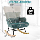 Nursery Rocking Chair with Ergonomic Armrests and High Backrest by LJGDeals