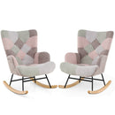 Nursery Rocking Chair with Ergonomic Armrests and High Backrest for Living Room by LJGDeals