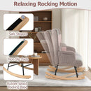 Nursery Rocking Chair with Ergonomic Armrests and High Backrest for Living Room by DirectDeals