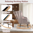 Nursery Rocking Chair with Ergonomic Armrests and High Backrest for Living Room by LJGDeals