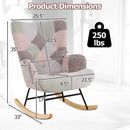 Nursery Rocking Chair with Ergonomic Armrests and High Backrest for Living Room by LJGDeals