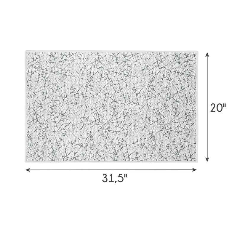 Geometric Design Multipurpose Floor Mat | 20"x31" | White