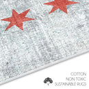 Chicago Design 2 Piece Bathroom Rugs Set | Mutlicolor