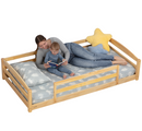 Twin Montessori Floor Bed with Safety Guardrails