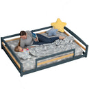 Full-Size Montessori Floor Bed with Strong Slatted Frame by Ocodile.com