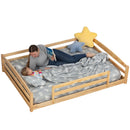 Full-Size Montessori Floor Bed with Strong Slatted Frame by Ocodile.com
