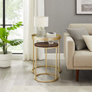 Metal and Glass Nesting Side Tables