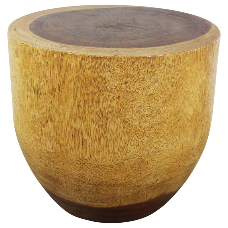 Haussmann® Wood Oval Drum Table 20 in Diameter x 18 in High Oak Oil