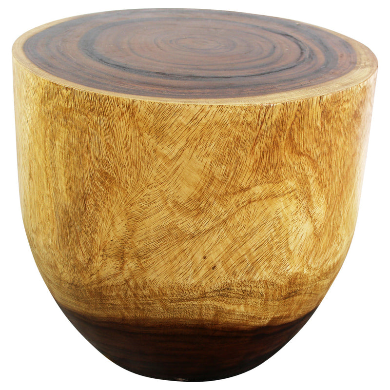 Haussmann® Wood Oval Drum Table 20 in Diameter x 18 in High Oak Oil