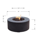 Venice Outdoor Firepit Table - 34 Inches - Select Fuel Type