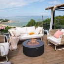 Venice Outdoor Firepit Table - 34 Inches - Select Fuel Type